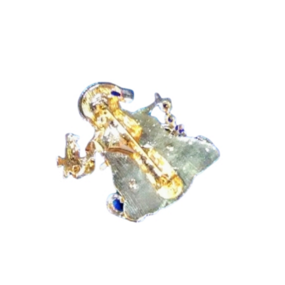 Enamel Holiday Snowman Brooch Pin - Picture 2 of 3